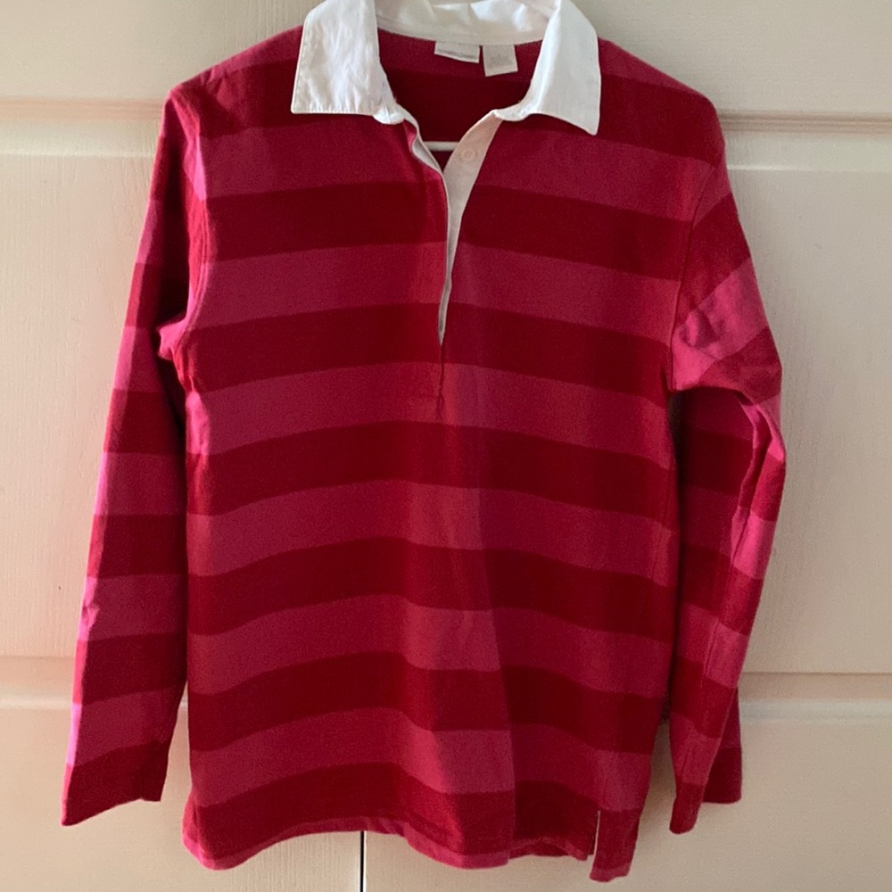 Cherokee long sleeve 4 buttons striped top